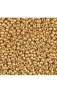 Miyuki rocailles Perlen 11/0 - 24kt Matte gold plated 11-191F